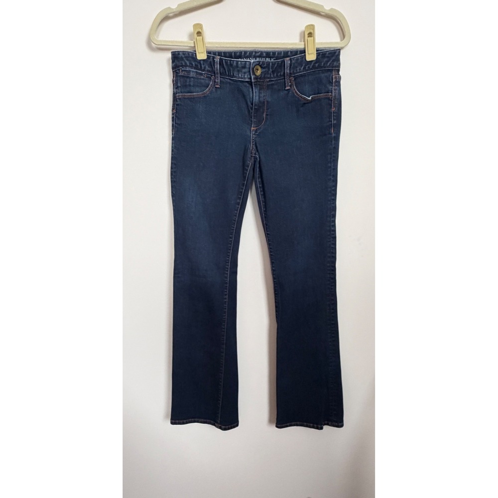 Banana Republic‎ Boot Jeans Women 27 Dark Low Rise Denim
